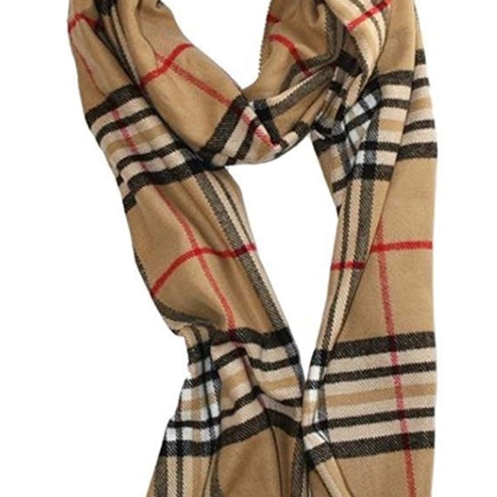 Plaid camel / Tan Scarf